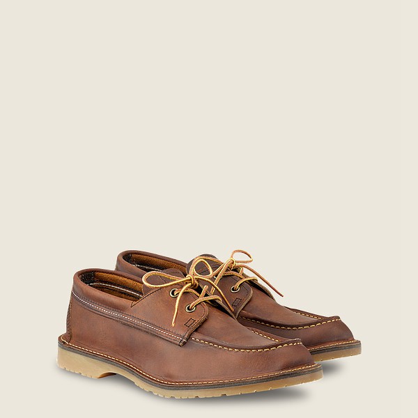 Red Wing Oxford Erkek - Weekender Camp Moc -R Rough & Tough Deri - Kahverengi - 01SDMJQBZ